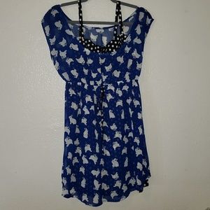 Hot Tpoic Sheer Bunny Overlay Dress